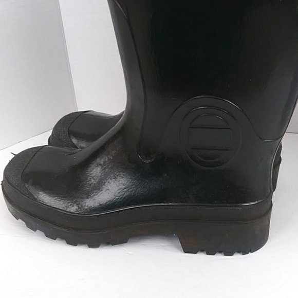 Genfoot Steel Toe Industrial Knee High Rubber Boots 7 Black - Picture 7 of 16